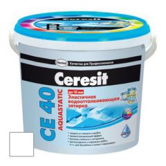 Затирка цементная Ceresit CE 40 Aquastatic белая №01 2 кг