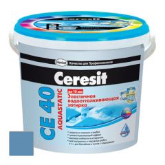 Затирка цементная Ceresit CE 40 Aquastatic голубая №82 2 кг