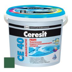 Затирка цементная Ceresit CE 40 Aquastatic Зеленая №70 2 кг