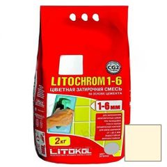 Затирка цементная Litokol Litochrom 1-6 С.480 ваниль 2 кг