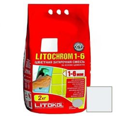 Затирка цементная Litokol Litochrom 1-6 С.120 светло-голубая 2 кг