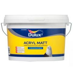 Краска Dulux Acryl Matt для стен и потолков глубокоматовая BW 2,25 л