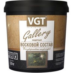 Восковой состав защитный VGT Gallery для декоративных штукатурок Прозрачный 0,9 кг