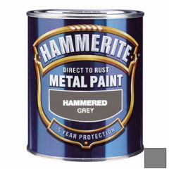 Эмаль по ржавчине Hammerite Hammered молотковая серая 2,5 л