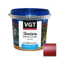 Эмаль VGT ВД-АК-1179 металлик универсальная гранат 1 кг
