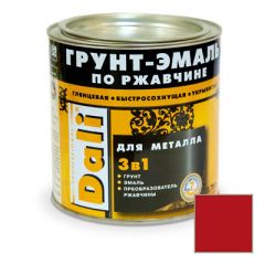 Грунт-эмаль Dali по ржавчине 3 в 1 для металла RAL 3001 Красная 0,75 л