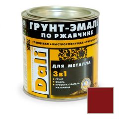 Грунт-эмаль Dali по ржавчине 3 в 1 для металла RAL 3011 Красно-коричневая 0,75 л