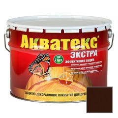 Защитно-декоративное покрытие Акватекс Экстра для древесины Орех 9 л