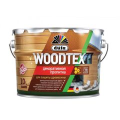 Пропитка декоративная Dufa Woodtex (Вудтекс) для защиты древесины Белый 9 л