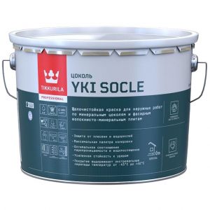 Краска фасадная Tikkurila Yki Socle для цоколей матовая база A 9 л