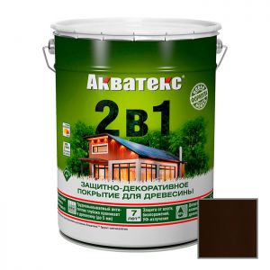 Защитно-декоративное покрытие Акватекс для древесины 2 в 1 Палисандр 20 л