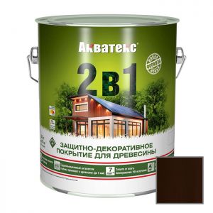 Защитно-декоративное покрытие Акватекс для древесины 2 в 1 палисандр 2,7 л